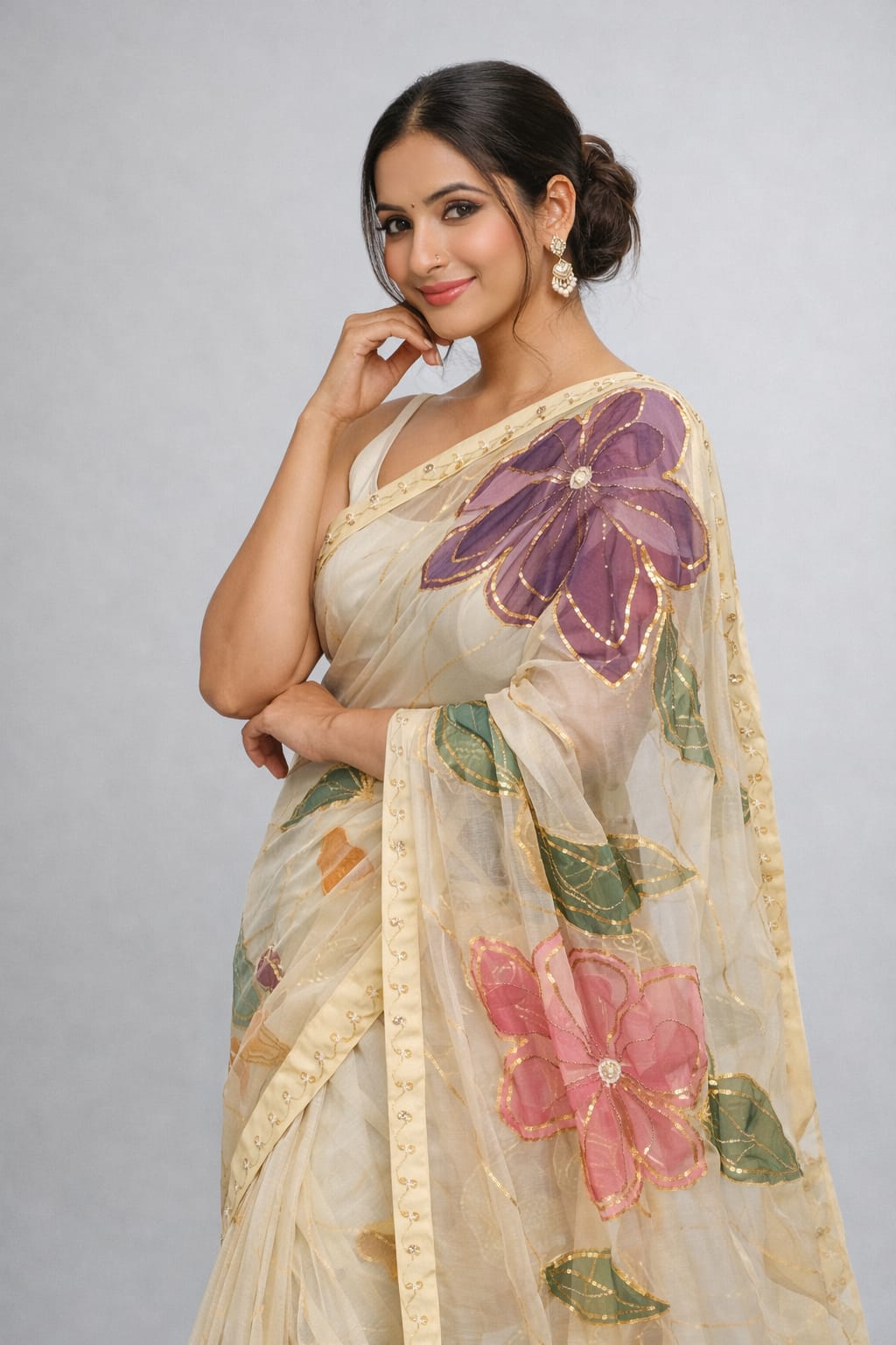 Multi Colour Designer Saree